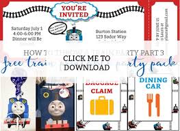 Template Free Thomas The Train Birthday Printables Free Train Party Printables Free Thomas The Tank Engine Party Pack Train Party Party Printables Free Train Birthday Invitations