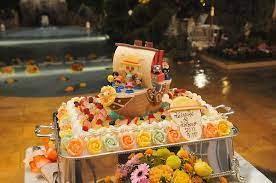 ワンピースのウェディングケーキです パーティープラン ウェディングケーキ パーティー
