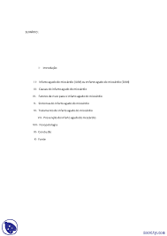 Como deve ser o tratamento. Infarto Agudo Do Miocardio Apostilas Medicina Docsity