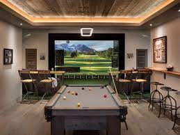 Man Cave Decorating Ideas Hgtv Golf Simulator Room Game Room Basement Golf Room