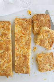 Recipeoftheday This Slice Is Easy And Very Yummy After It Cooled Down I Drizzled Melted Dark Chocolate On Top Apricot Recipes Slices Recipes Apricot Slice