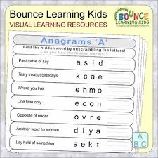 Have Lots Of Fun Solving All The 4 Letter And 5 Letter Anagrams On Each Worksheet Clues Are Provided To Help You Learning Worksheets Visual Learning Literacy