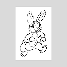 Cartoon rabbit, an art print by Azielle - INPRNT