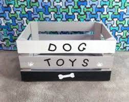 Dog Toy Box Black And White With Gray Toy Box Wooden Crate Toy Box Dog Toy Dog Toy Box Animal Room Wooden Crate