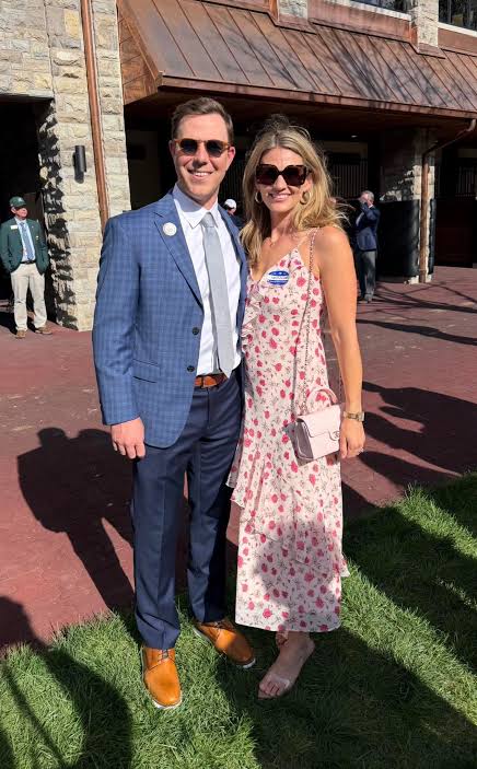 Will Stein and his wife Darby enjoying the opening day at Keeneland. 📸 darby_stein/IG