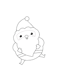Kawaii Christmas Santa Coloring Page In 2020 Kawaii Christmas Santa Coloring Pages Coloring Pages