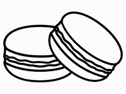 Card design with kawaii macaroons with pastel colors polka dot lined page notebook, template, blank, planner background. Download Hd Macaroons Drawing Svg Macaron Clipart Black And White Transparent Png Image Nicepng Com