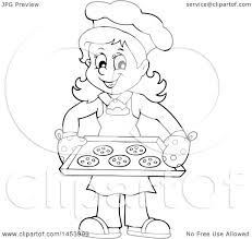 Some of the technologies we use are necessary for critical functions like security and site integrity, account authentication, security and privacy preferences, internal site usage and maintenance data, and to make the site work correctly for browsing and transactions. Clipart Of A Black And White Lineart Happy Woman Baking Chocolate Chip Cookies Royalty Free Vector Illustration By Visekart 1453999