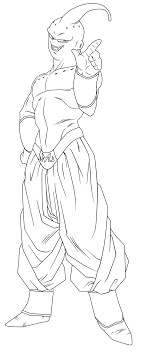 Lineart 022 Majin Buu 001 Dragon Ball Super Artwork Dragon Ball Artwork Dragon Ball Super Art