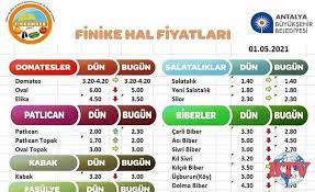 1 mayis 2021 cumartesi antalya finike hal fiyatlari piyasa