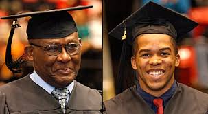 Grandfather and grandson earn diplomas together at ULM Fall Commencement