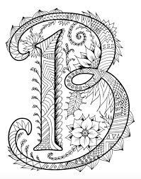 Download Alphabet Coloring Pages Zentangle Coloring Book For Adults And Children Alphabet Coloring Pages Pattern Coloring Pages Mandala Coloring Pages