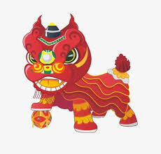 Red Festive Lion Dance Lion Dance Chinese Lion Dance Cartoon Lion