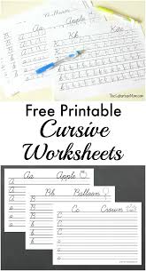 Color red worksheets for toddlers. Free Printable Cursive Worksheets Homeschool Giveaways Teaching Cursive Cursive Worksheets Free Cursive Worksheets