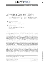 This volume provides the first recent philosophical account of how ruins acquire aesthetic value. Pdf The Politics Of Ruin Photography
