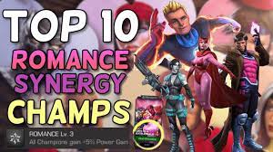 Einen daraus resultierenden gemeinsamen nutzen. Top 10 Romance Synergy Champions To Use Together Marvel Contest Of Champions Youtube
