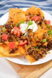 Layer the tortilla chips, cooked ground beef, and shredded cheese on a sheet pan.*** bake in the oven until the chips are toasted and the cheese is melted, 5 to 10 minutes. Epic Beef Nacho Supreme Sweet Pea S Kitchen