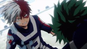 Explore and share the latest anime gif pictures, gifs, memes, images, and photos on imgur. Izuku Midoriya Vs Shouto Todoroki Showdown Gifs Part 3 Anime Amino