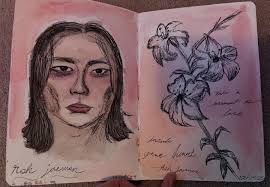 Faves of Q3. #doodlediary 🔪🌭🥁🦖 1) Weapons. Fave horror film of the year  2) Chicago dog! 3) Glass Heart. K-drama 4) loosely Jurassic World inspired.  4x4. #sketchbook #sketchdiary #weapons chicagohotdog