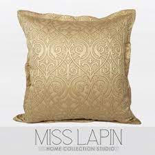 法式浪漫 样板房 床头沙发 高档 金色古典图案提花大方枕 throw pillows pillow fabric pillows