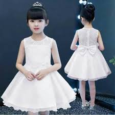 Tabel ukuran baju anak berdasarkan umur pola handmade. Dress Anak Perempuan Usia 3 5 Tahun Putih Pita Cantik Imut Pesta Shopee Indonesia