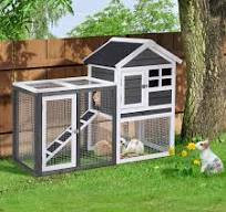Amazon.com: HOBBYZOO Conejera de madera, jaula de conejillo ...