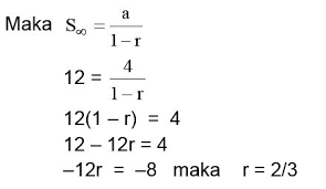 Untuk lebih jelasnya perhatikan contoh soal dan pembahasan deret geometri tak hingga berikut! Barisan Dan Deret Geometri Tak Hingga Materi Lengkap Matematika