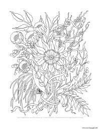 Adult coloring pages in doodle style, ethnic ornamental illustration. Trend Elegant Flowers Adult Coloring Pages Coloring Pages Printable