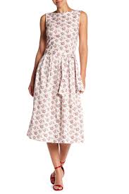 sleeveless rose print dress