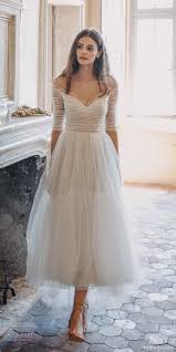 Tea length ivory chiffon destination bridal dress. Divine Atelier 2020 Wedding Dresses Wedding Inspirasi Boho Chic Wedding Dress Wedding Dresses High Low Wedding Dress Trends