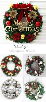 Free Shipping On Orders Over 39 00 Merry Christmas Wreath With Bow Han Christmas Decorations Cheap Christmas Decorations Online Country Christmas Decorations