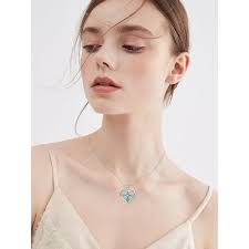 WINNICACA S925 Sterling Silver Cross Necklace Blue Opal Celtic Knot Heart  Embrace Faith Inspired Jewelry Gift for Christian Women Spiritual Keepsake  from Daughter Family