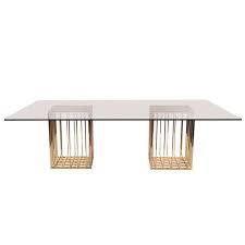 Pierre Cardin Patinated Brass Dining Table 1stdibs Com Brass Dining Table Glass Dining Table Furniture Dining Table