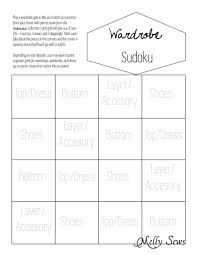 Wardrobe Sudoku Planning A Capsule Wardrobe With Unbiased