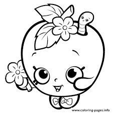 Free cute unicorn coloring page printable. Print Cute Shopkins For Girls Coloring Pages Shopkin Coloring Pages Cute Coloring Pages Apple Coloring Pages
