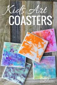 Kids Art Coasters Mothers Day Crafts For Kids Fathers Day Crafts Easy Mother S Day Crafts