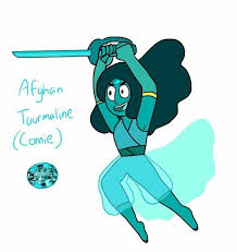 Afghan Tourmaline Connie Fangem Human Gem Steven Universe Cartoon Art Steven Universe Cartoon