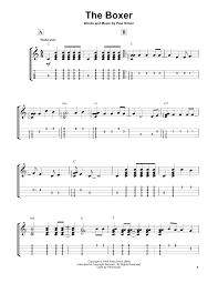 Simon and garfunkel the boxer tab