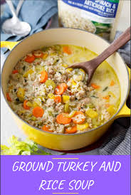 Ground Turkey And Rice Soup Turkey Soup Recipe Rice Soup Recipes Turkey Soup