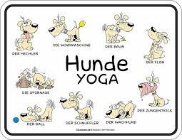 Hunde Sprüche Yoga Fun Schilder 22x17