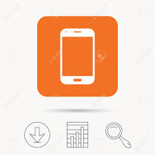 Smartphone Icon Mobile Phone Communication Symbol Report Chart