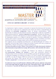 acustica e controllo del rumore - professione Architetto