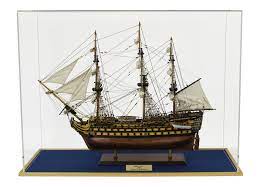 Model Ship Acrylic Display Case Made To Your Sizes Choice Of Base Colours Acrylic Display Cases