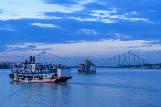 Public river ferry navigating the Hooghly, AI generated