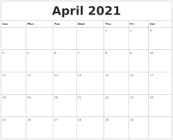 Some 2021 holidays and religious observances are included in some of the calendars and. Free Monthly April 2021 Calendar Pdf Word Page A4 Letter Download