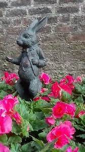 New disney stationery clear file set: White Rabbit Alice In Wonderland Bronze Effect Garden Statue Ornament Ebay