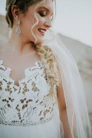 Gorgeous Side Braid And Bold Earrings For This Bride Wedding Weddinghair Weddingmakeup Bigearrings Bridal Bridal Beauty Lacy Wedding Dresses Bridal Shoot