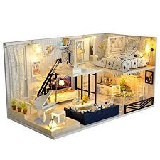 Miniature With Furniture Diy House Time Light Shadow Manual Assembly Model House Girl A Birthday Present Wooden Di Tiny House Design Miniature Rooms Mini House