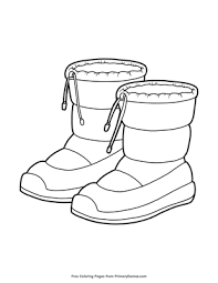 Color in this picture of cowboy boots and share it with others today! Snow Boots Coloring Page Free Printable Pdf From Primarygames