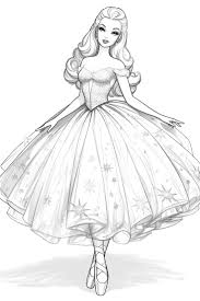 coloring page barbie ballerina